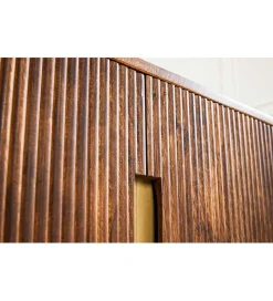 Stolik pod TV NAGOJA 160 cm drewno mango brąz