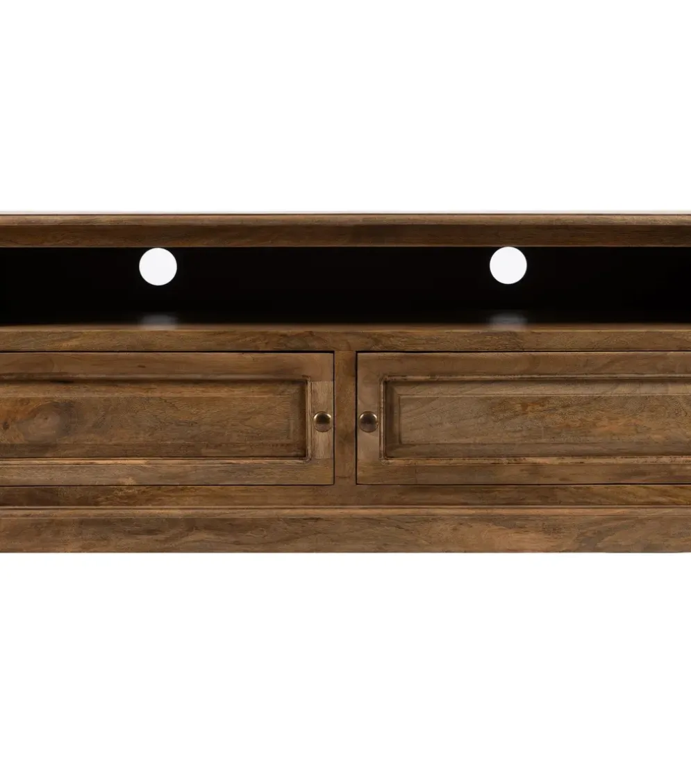 Stolik pod TV NETERO 198 cm drewno mango