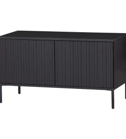 Stolik pod TV NEW GRAVURE 100 cm drewno sosny czarny