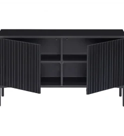 Stolik pod TV NEW GRAVURE 100 cm drewno sosny czarny