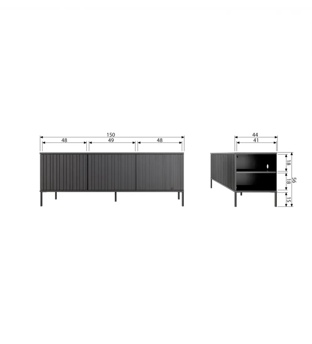 Stolik pod TV NEW GRAVURE 150 cm drewno dębu naturalny