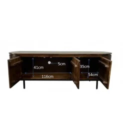 Stolik pod TV NOORK 170 cm w kolorze orzechowym