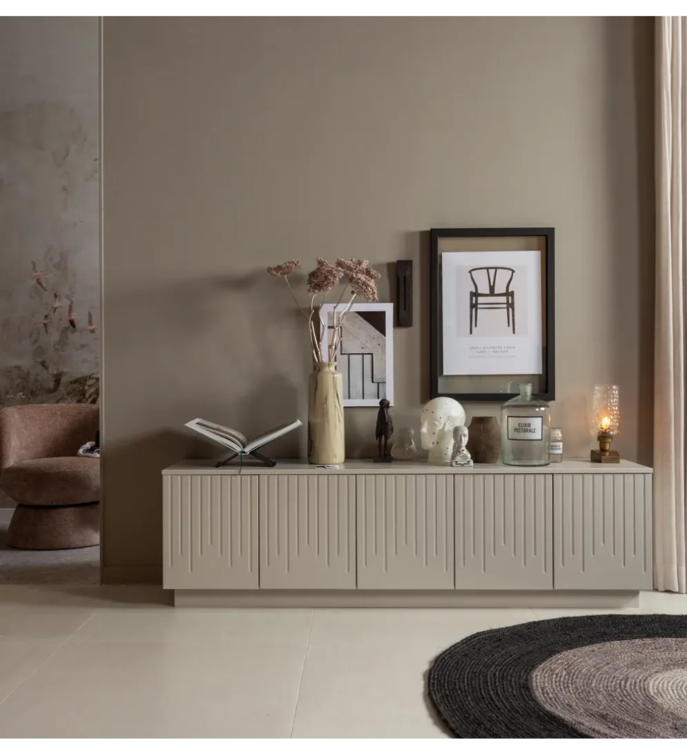 Stolik pod TV PENCIL drewno sosny mist