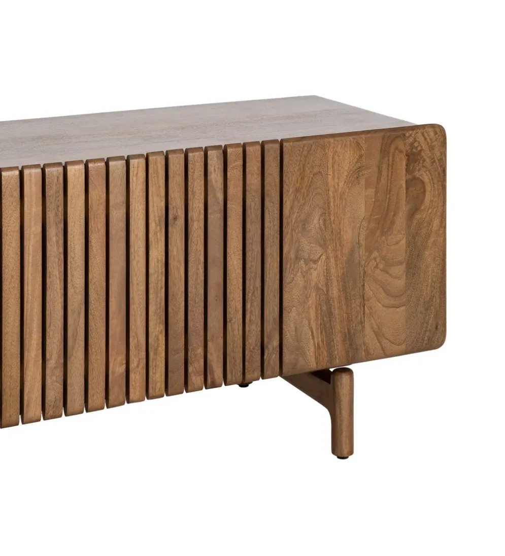 Stolik pod TV PERSOTON 160 cm drewno mango