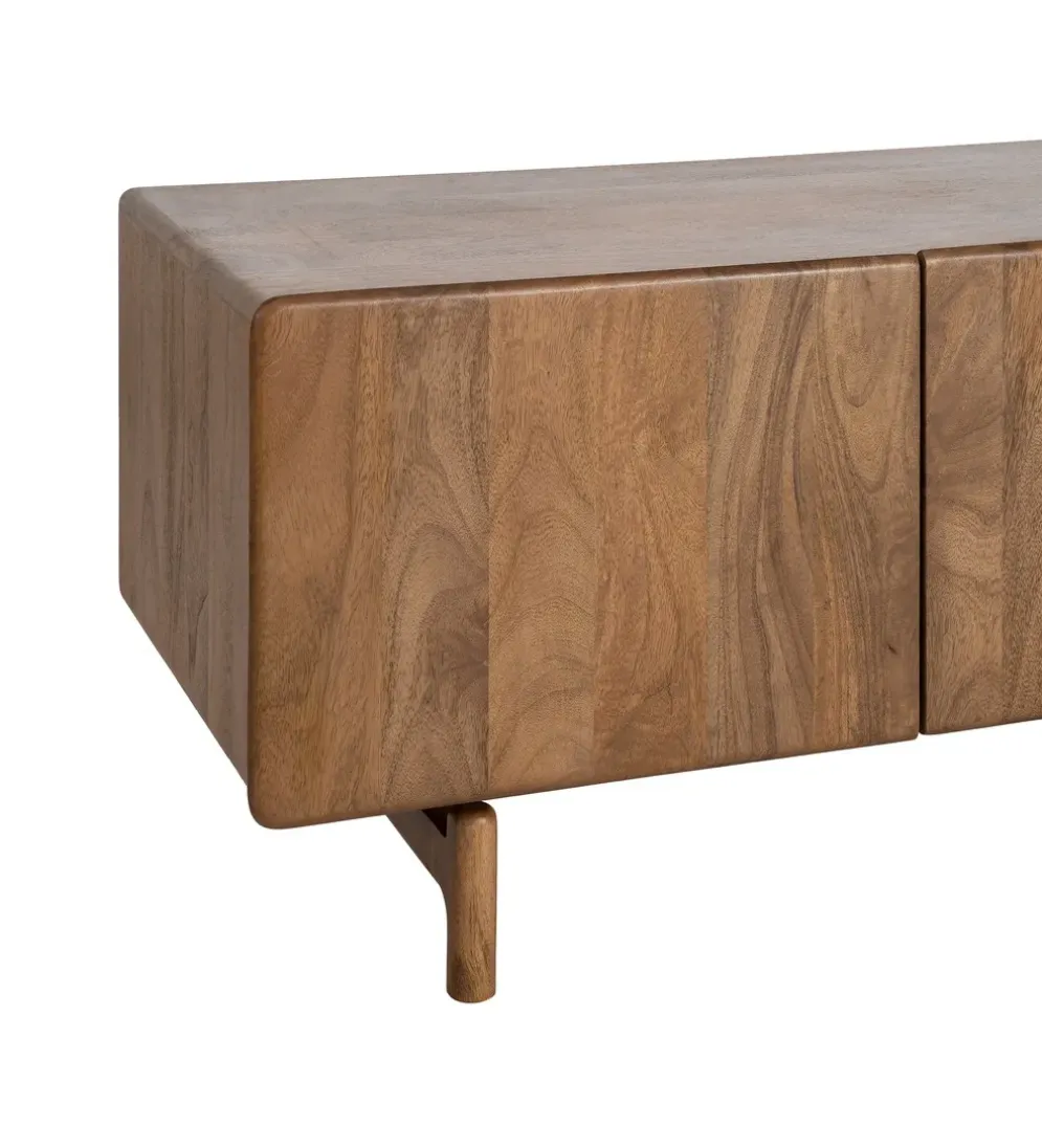 Stolik pod TV PERSOTON 160 cm drewno mango