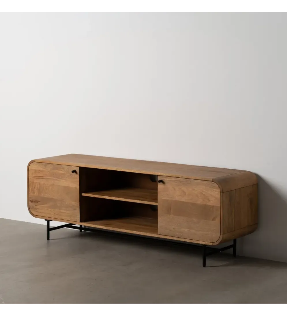 Stolik pod TV PINUM 160 cm drewno mango