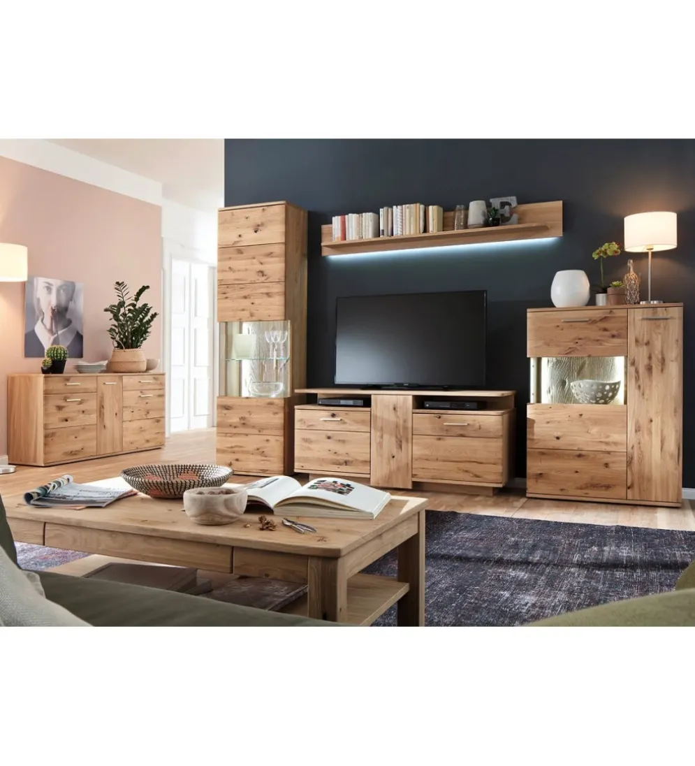 Stolik pod TV SANTORI 150 cm dębowy