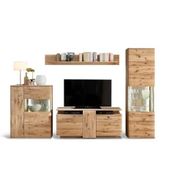Stolik pod TV SANTORI 150 cm dębowy