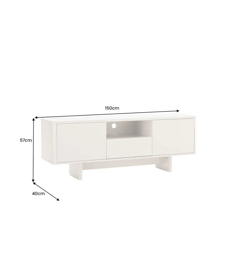 Stolik pod TV SAVOY 150 cm biały