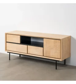 Stolik pod TV SINTRA 148 cm drewno kauczuk naturalna