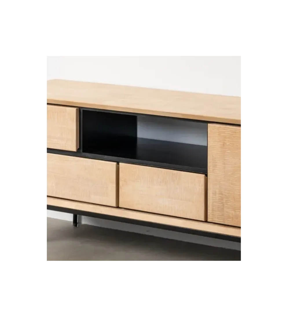 Stolik pod TV SINTRA 148 cm drewno kauczuk naturalna