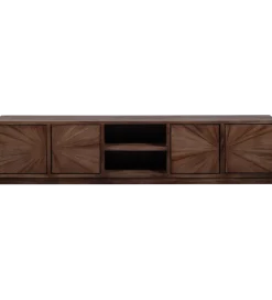 Stolik pod TV SUN 200 cm drewno teak brązowy