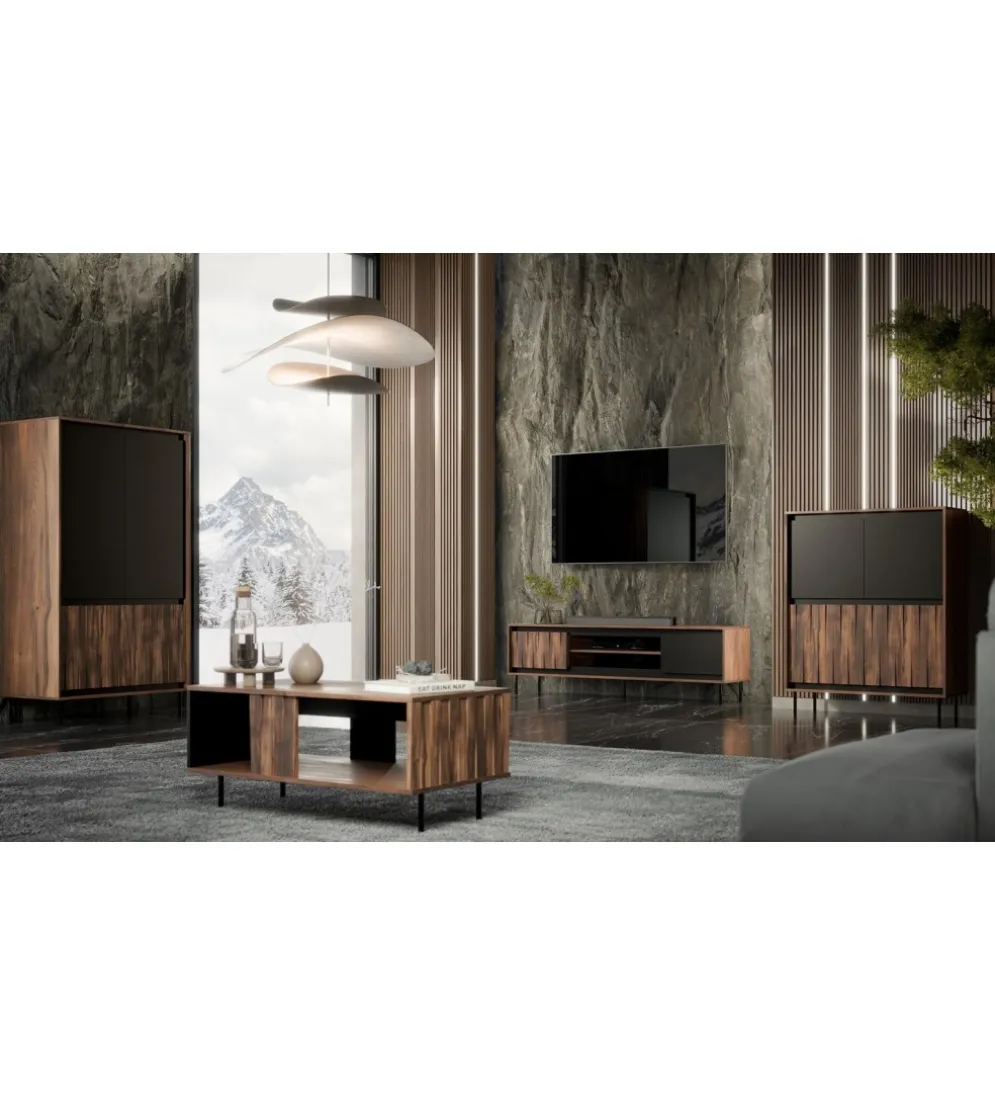 Stolik pod TV SWING 180 cm w optyce orzecha