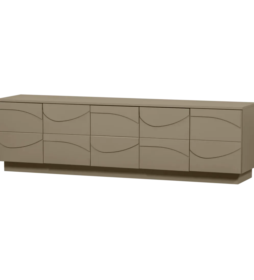 Stolik pod TV TEO 180 cm drewno sosnowe mud