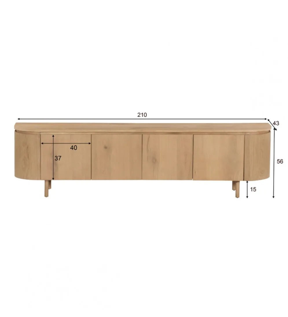 Stolik pod TV Tobago 210 cm naturalny