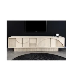 Stolik pod TV TOMES 200 cm drewno mango
