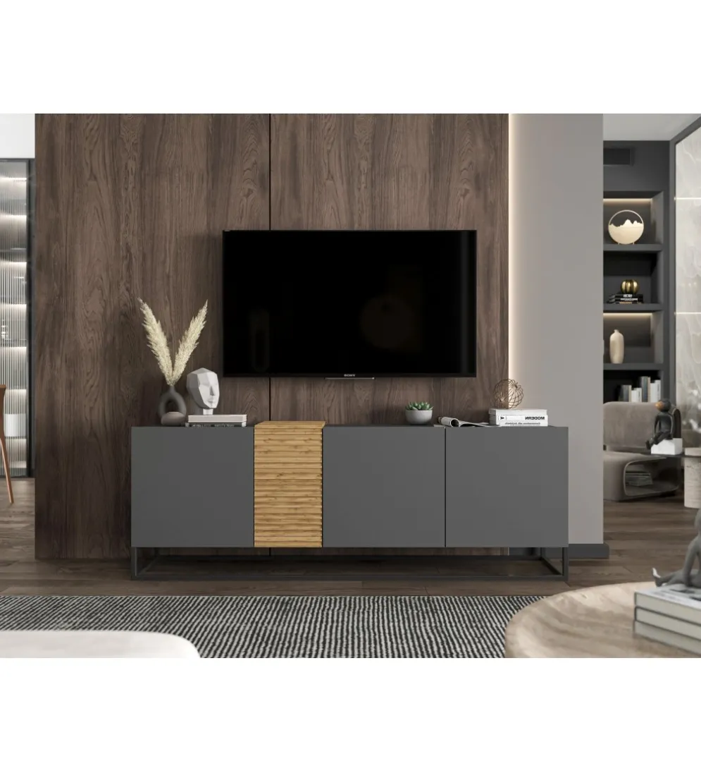 Stolik pod TV VANTA 160 cm antracytowy matowy