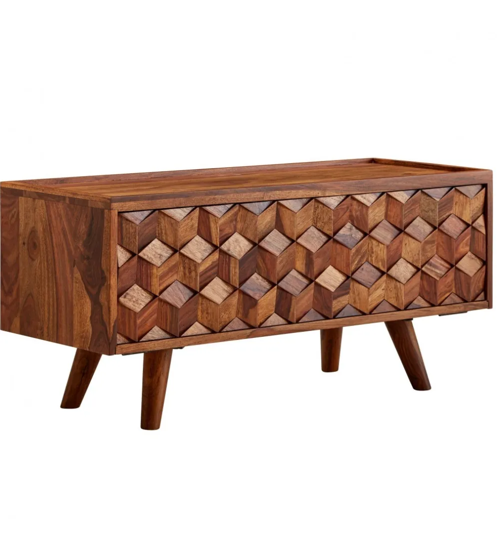 Stolik pod TV VENLO 92 cm drewno sheesham