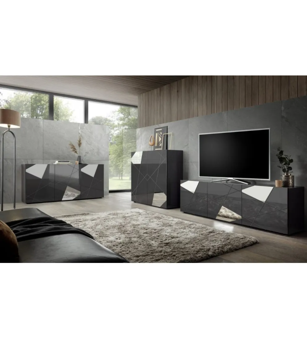 Stolik pod TV VITTORIA 181 cm antracytowy