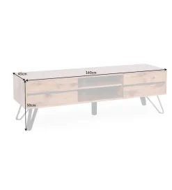 Stolik pod TV VIVENTE Living Edge 160 cm drewno dąb dziki
