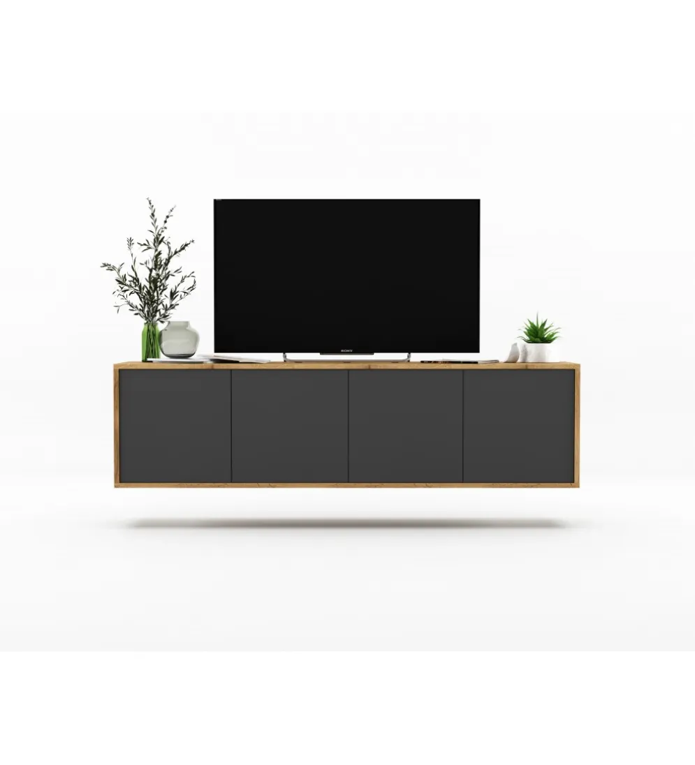 Stolik pod Tv wiszący Apollo B 150 cm antracytowy