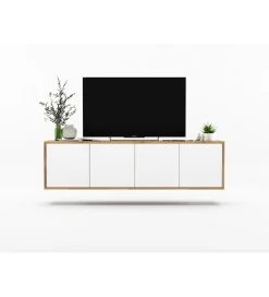 Stolik pod Tv wiszący Apollo B 150 cm biały