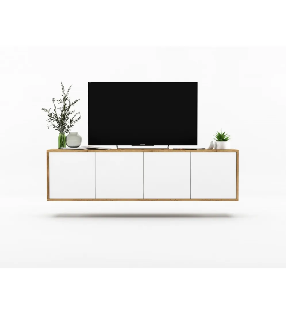 Stolik pod Tv wiszący Apollo B 150 cm biały