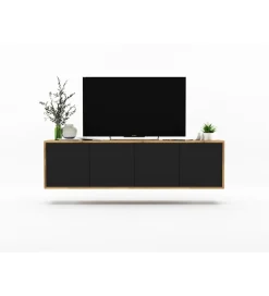 Stolik pod Tv wiszący Apollo B 150 cm czarny