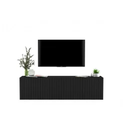 Stolik pod TV wiszący ELPIS 150 cm czarny