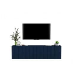 Stolik pod TV wiszący ELPIS 150 cm granatowy