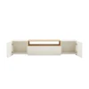 Stolik pod TV wiszący LOFT 160 cm biało naturalna