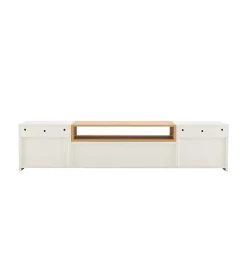 Stolik pod TV wiszący LOFT 160 cm biało naturalna