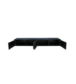 Stolik pod TV wiszący MOUNTAIN SOUL 200 cm drewno akacja czarny