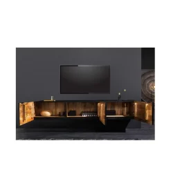 Stolik pod TV wiszący SWEET GOLDEN SUNSET 160 cm drewno mango