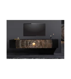 Stolik pod TV wiszący SWEET GOLDEN SUNSET 160 cm drewno mango