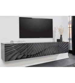 Stolik pod TV wiszący ZEUS Scorpion 200 cm drewno mango