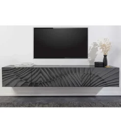 Stolik pod TV wiszący ZEUS Scorpion 200 cm drewno mango