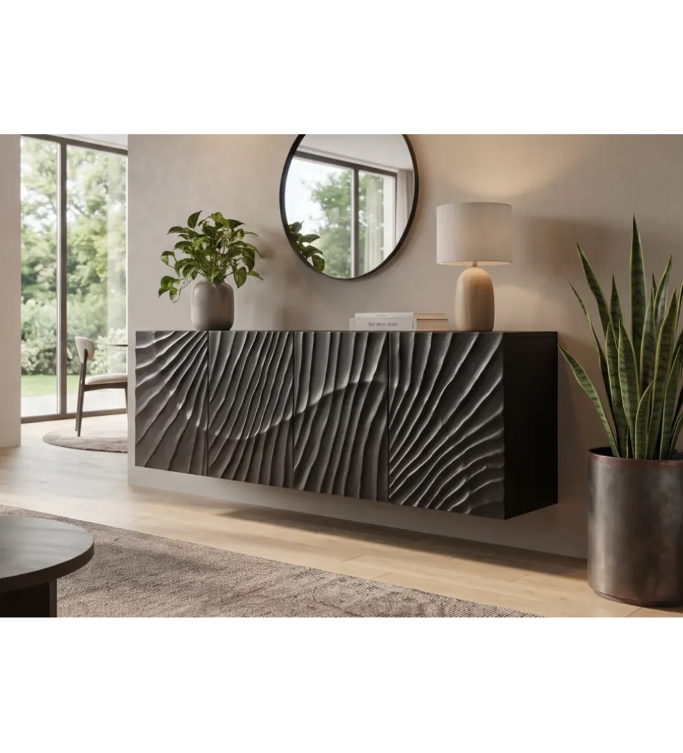 Stolik pod TV wiszący ZEUS Scorpion 177 cm drewno mango