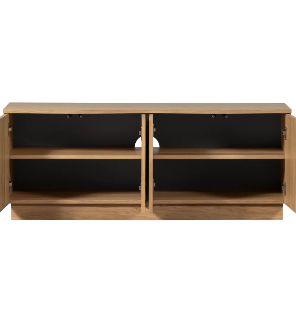 Stolik pod TV ZUMA 133 cm drewno dębu naturalna
