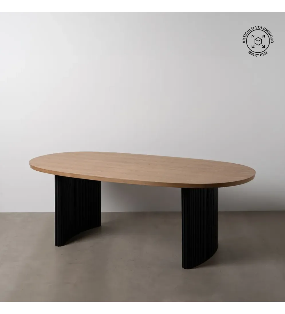 Stół ORLEANS 220 cm naturalny, czarny