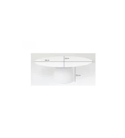 Stół rozkładany BENVENUTO 200 cm - 250 cm biały