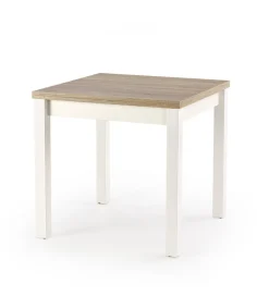 Stół rozkładany GRACJAN 80 cm - 160 cm w kolorze dąb sonoma z kolorem białym