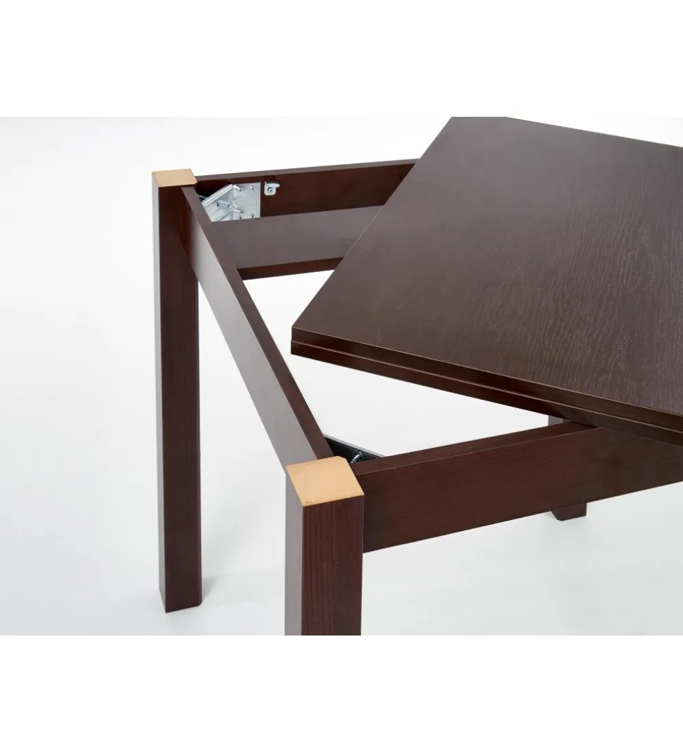 Stół rozkładany GRACJAN 80 cm - 160 cm w kolorze ciemny orzech