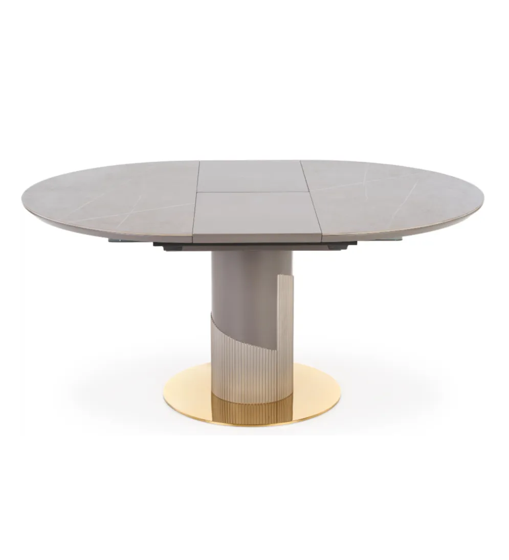 Stół rozkładany MUSCAT 120 cm - 160 cm w optyce szarego marmuru