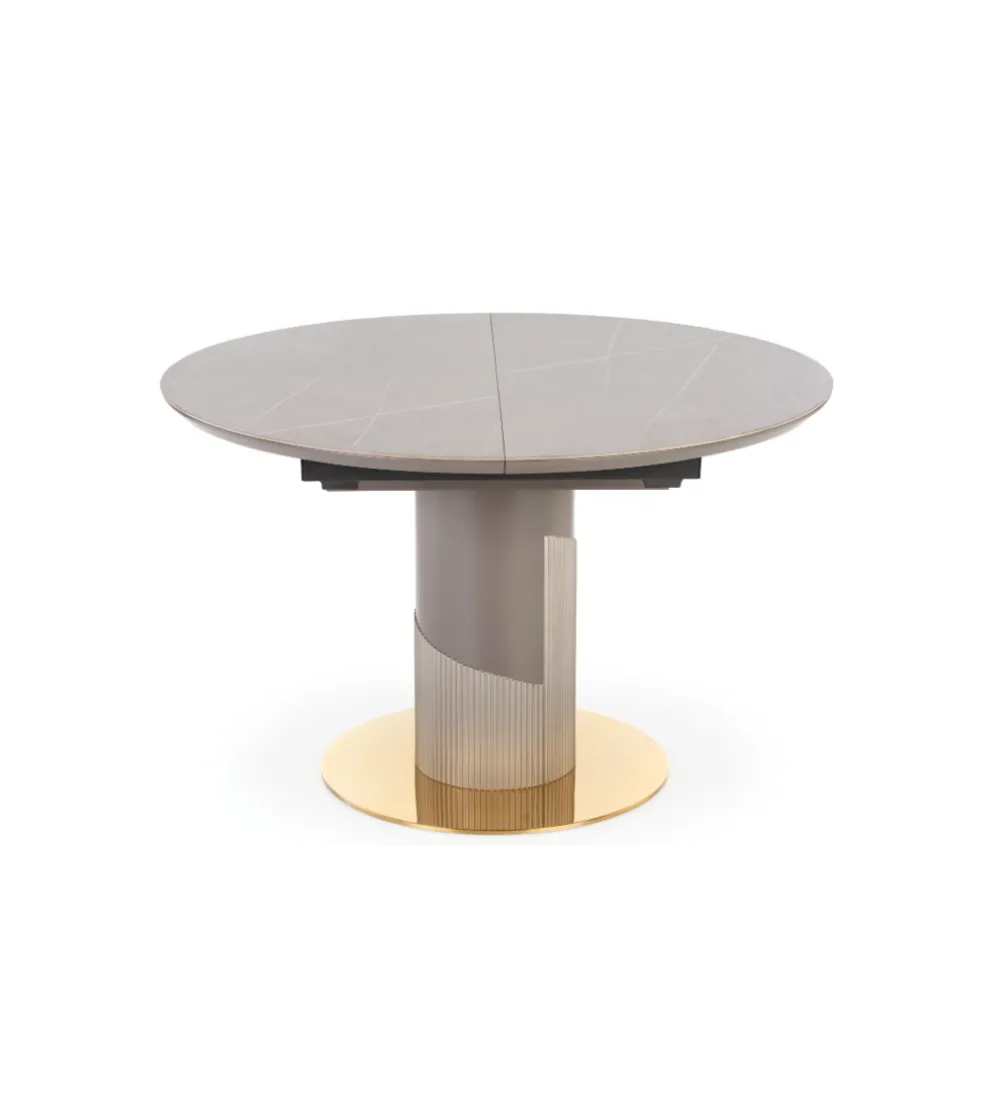 Stół rozkładany MUSCAT 120 cm - 160 cm w optyce szarego marmuru