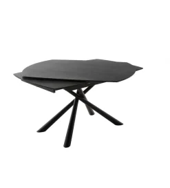 Stół Rozkładany NICOSIA 130 Cm - 190 Cm Ceramika antracyt