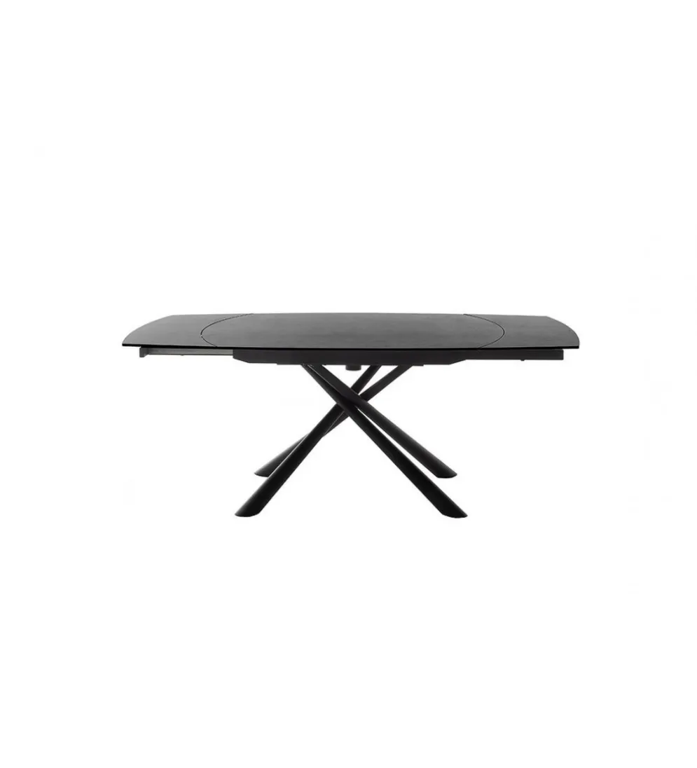 Stół Rozkładany NICOSIA 130 Cm - 190 Cm Ceramika antracyt