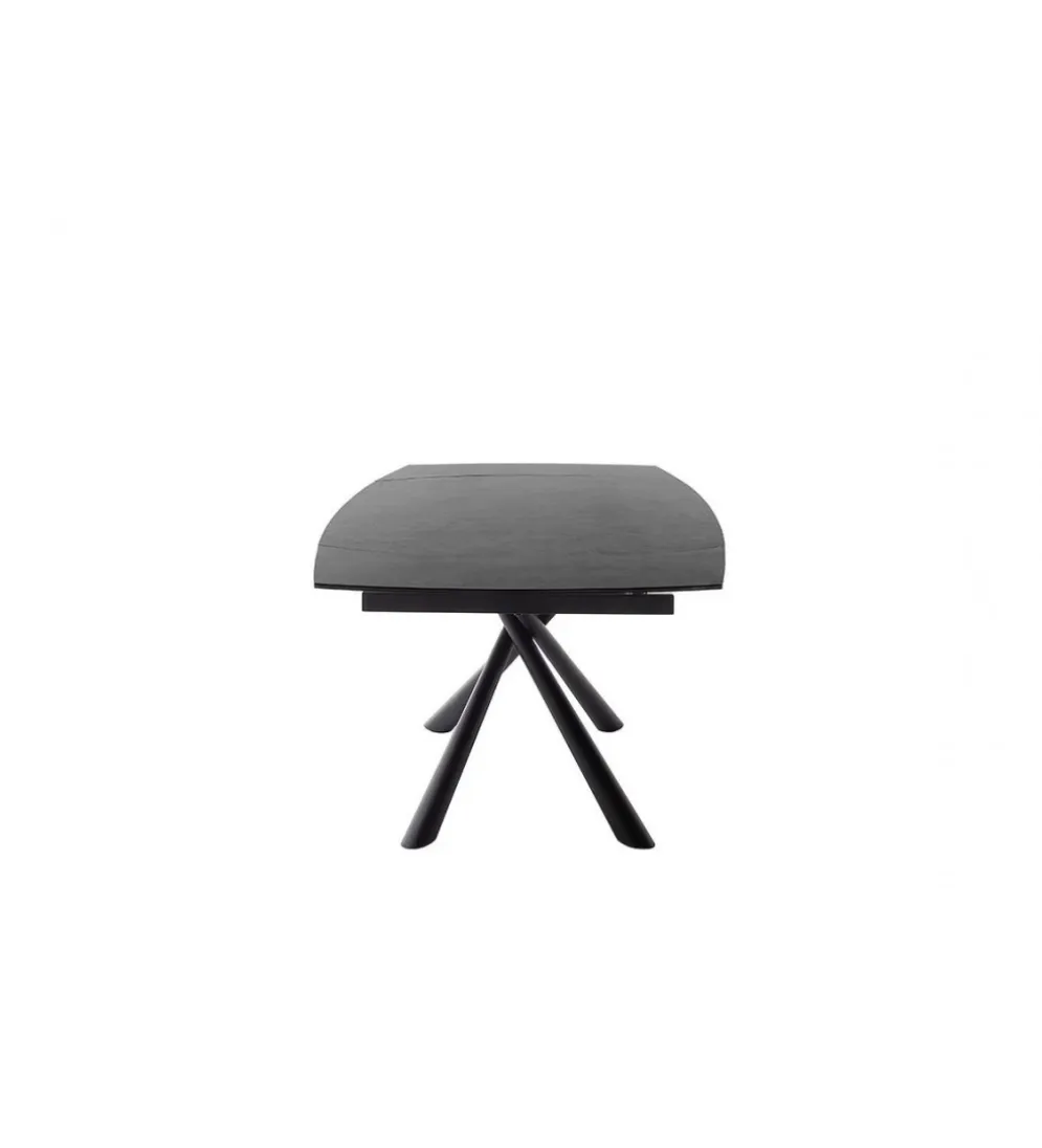 Stół Rozkładany NICOSIA 130 Cm - 190 Cm Ceramika antracyt