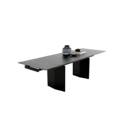 Stół rozkładany NOVEL 180 cm -220 cm - 260 cm ceramika w optyce czarnego marmuru