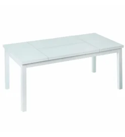 Stół rozkładany ogrodowy AGNES 120 cm biały